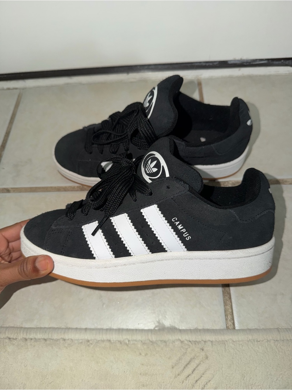 adidas Women's Black & White Campus Low-Top Sneakers